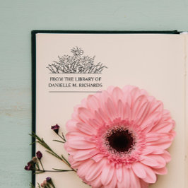 AUS DER BIBLIOTHEK IHRER NAMEN-WILDBLUMEN GUMMISTEMPEL