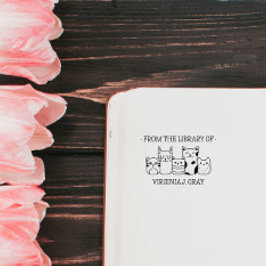 AUS DER BIBLIOTHEK IHRES NAMENS DOODLE NIEDLICHEN  GUMMISTEMPEL