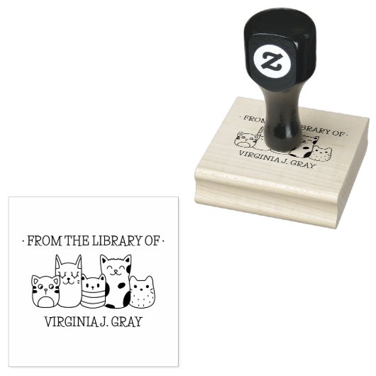 AUS DER BIBLIOTHEK IHRES NAMENS DOODLE NIEDLICHEN GUMMISTEMPEL (Stempel)