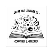 AUS DER BIBLIOTHEK IHRES NAMENS MAGIC BOOK GUMMISTEMPEL (Prägung)