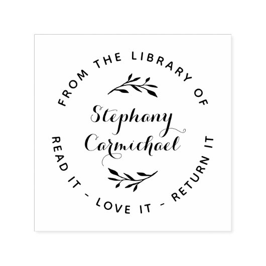 Aus der Bibliothek | Lesen, Liebe, zurückgeben Permastempel (Design)