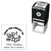 Aus der Bibliothek | Niedliches Botanisches Modern Permastempel (Beispiel)