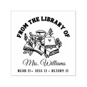 Aus der Bibliothek | Niedliches Botanisches Modern Permastempel (Design)