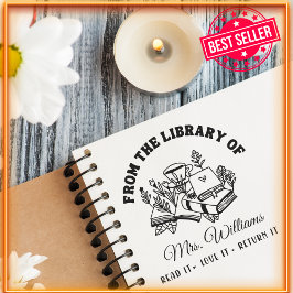 Aus der Bibliothek | Niedliches Botanisches Modern Permastempel