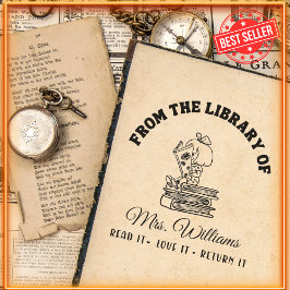 Aus der Bibliothek | Niedliches Mädchenlesebuch Permastempel