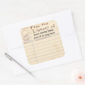 Aus der Bibliothek Quadratischer Aufkleber (Umschlag)