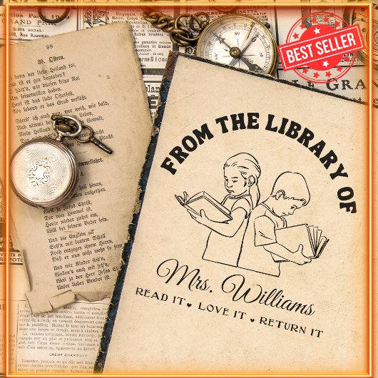 Aus der Bibliothek | Read Students Books Teacher Permastempel
