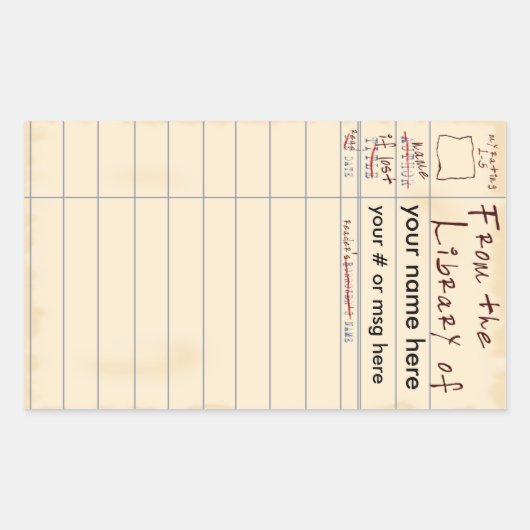 Aus der Bibliothek Rechteckiger Aufkleber (Vorderseite)