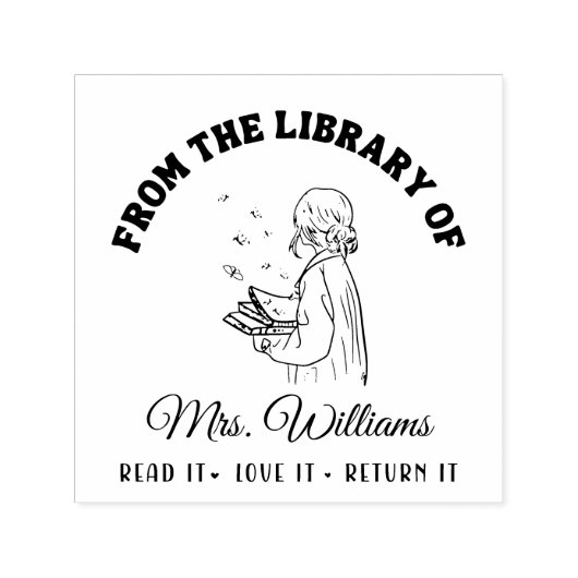 Aus der Bibliothek | Schmetterlinge im Buch, Lehre Permastempel (Design)