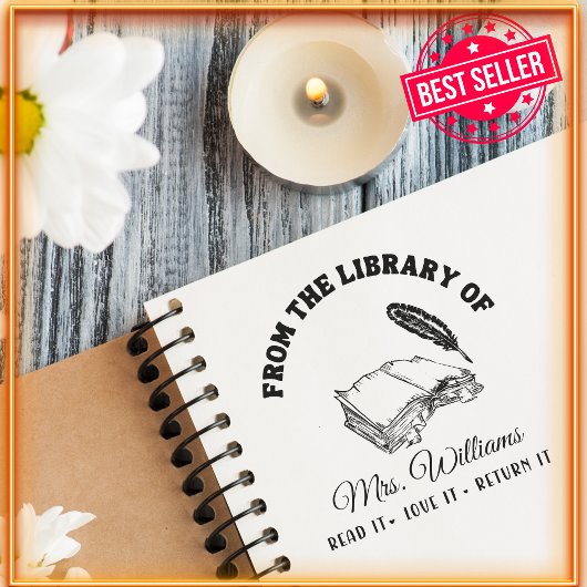 Aus der Bibliothek | Schreiben eines Vintagen Quil Permastempel