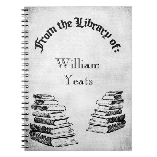 Aus der Bibliothek Vintager Bücher Grunge-Notebook (Vorderseite)