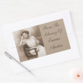 Aus der Bibliothek... Vintages Foto Rechteckiger Aufkleber (Umschlag)