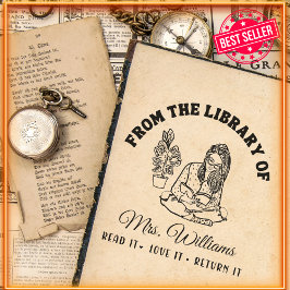 Aus der Bibliothek | Vintages Mädchenbuch lesen Permastempel