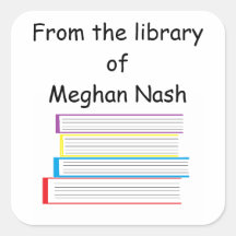 "Aus der Bibliothek von..." Aufkleber