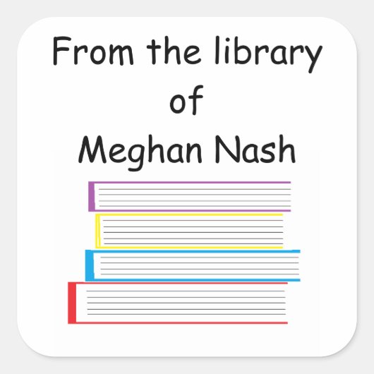 "Aus der Bibliothek von..." Aufkleber (Vorderseite)