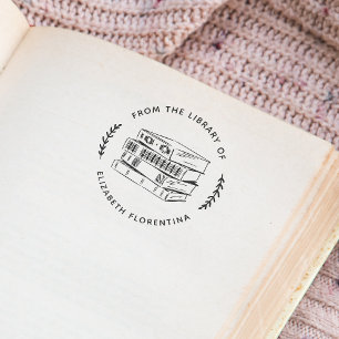 Aus der Bibliothek von   Einfaches modernes Buch-S Permastempel