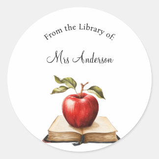Aus der Bibliothek von Etiketten, Bibliotheksaufkl Runder Aufkleber