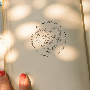 Aus der Bibliothek von Floral Heart Elegantes Buch Permastempel