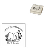 Aus der Bibliothek von [Ihr Name] - Magisches Buch Gummistempel (Stempel)