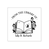 Aus der Bibliothek von [Ihr Name] - Magisches Buch Gummistempel (Prägung)