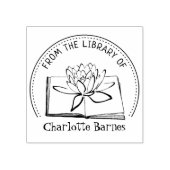 Aus der Bibliothek von Lotus Book Gummistempel (Prägung)