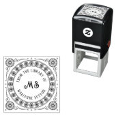"Aus der Bibliothek von" Monogramm-Bibliotheks-Exl Permastempel (Beispiel)