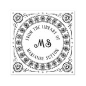 "Aus der Bibliothek von" Monogramm-Bibliotheks-Exl Permastempel (Design)