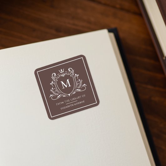 Aus der Bibliothek von Monogramm Bookplate Sticker