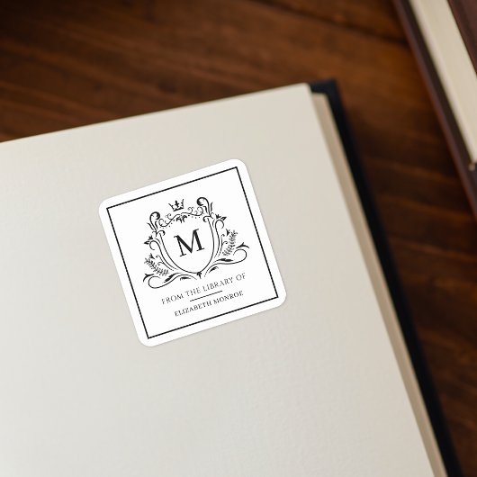 Aus der Bibliothek von Monogramm Bookplate Sticker