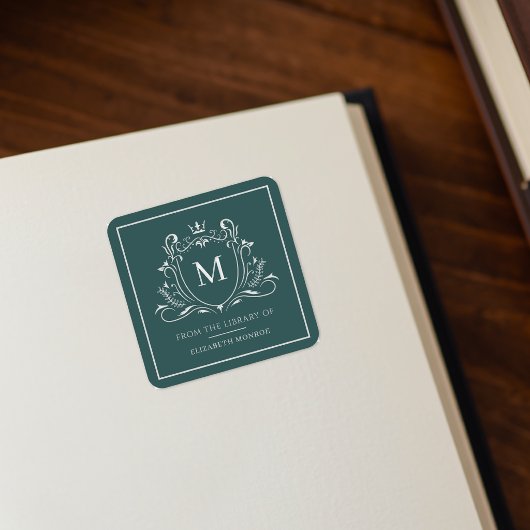 Aus der Bibliothek von Monogramm Bookplate Sticker