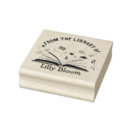 Aus der Bibliothek von - Personalisierter Name Gummistempel