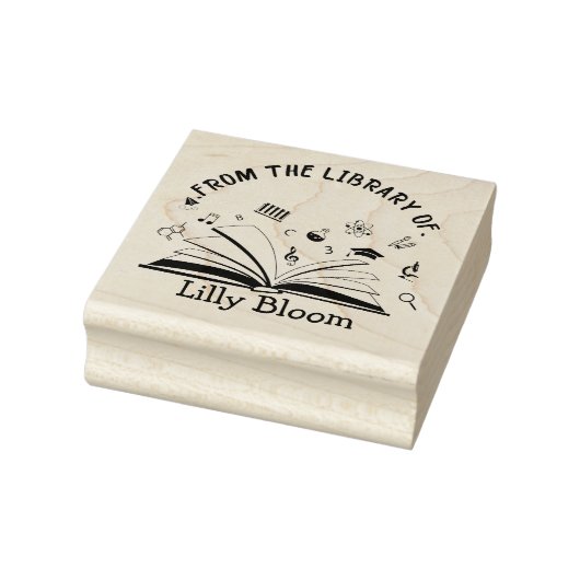 Aus der Bibliothek von - Personalisierter Name Gummistempel (Stempel)