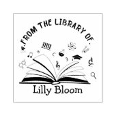 Aus der Bibliothek von - Personalisierter Name Gummistempel (Prägung)