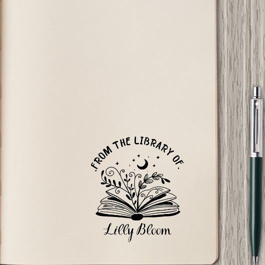 Aus der Bibliothek von - Personalisierter Name Gummistempel