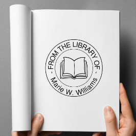 Aus der Bibliothek von - Personalisierter Name Gummistempel