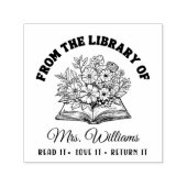 Aus der Bibliothek | Wald - Blume Vintag Buch Permastempel (Design)