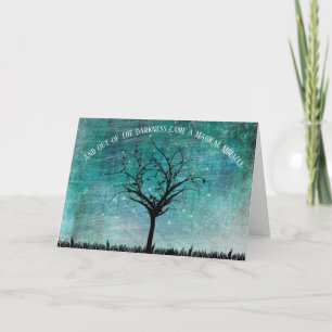 Aus der Dunkelheit kam ein magisches Wunder Dankeskarte