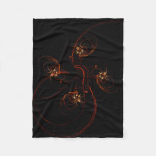 Aus der dunklen Abstrakten Kunst Fleecedecke