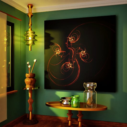 Aus der dunklen Abstrakten Kunst gezackte Leinwand