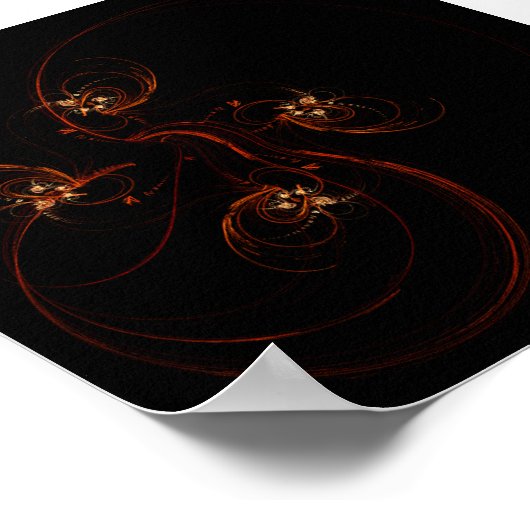 Aus der dunklen Abstrakten Kunst Poster (Ecke)