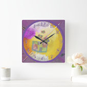 Aus der Ferne rückwärts-Uhr Quadratische Wanduhr (Zuhause)