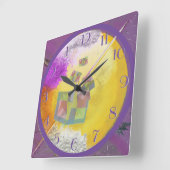 Aus der Ferne rückwärts-Uhr Quadratische Wanduhr (Winkel)