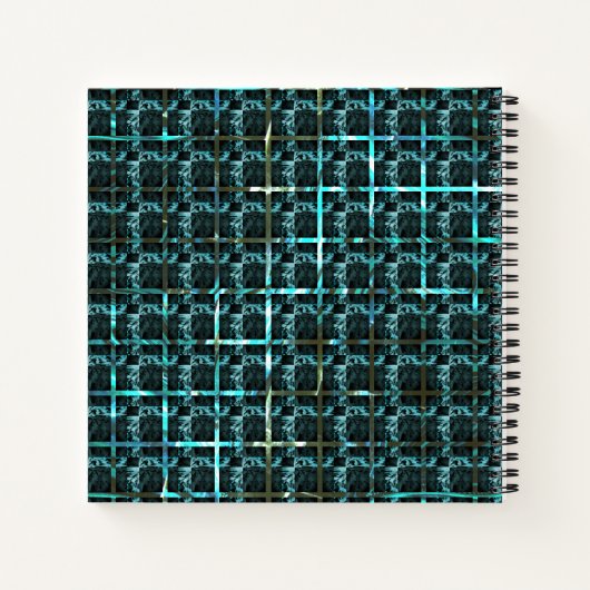 Aus der Ferne sieht man Cyan-Fischskala, eng Schac Notizblock (Rückseite)