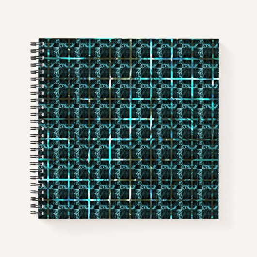 Aus der Ferne sieht man Cyan-Fischskala, eng Schac Notizblock (Vorderseite)