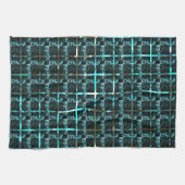 Aus der Ferne sieht man Cyan Fish-Skala, eng Schac Geschirrtuch (Horizontal)