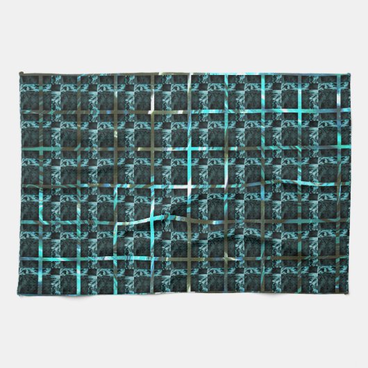 Aus der Ferne sieht man Cyan Fish-Skala, eng Schac Geschirrtuch (Horizontal)