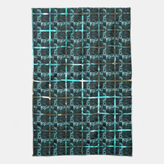 Aus der Ferne sieht man Cyan Fish-Skala, eng Schac Geschirrtuch (Vertikal)