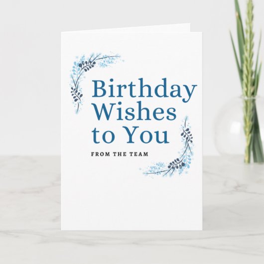 Aus der Geburtstagskarte des Teams Feiertagskarte (Vorderseite)