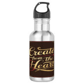 Aus der Herzflasche herstellen Edelstahlflasche (Vorderseite)