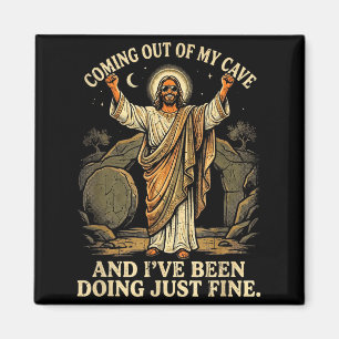 Aus der Höhle kommend Jesus christliche Religion Magnet